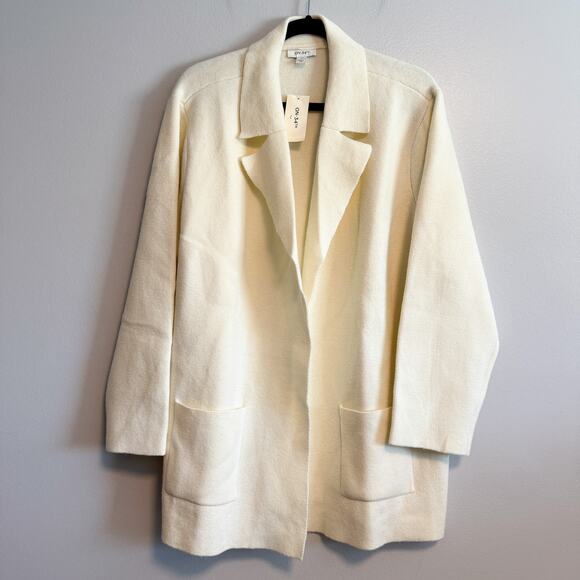 On 34th Plus Alabaster Knit Sweater Jacket Coatigan NWT Size 1X - Picture 3 of 11